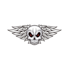 Skull and Wings design