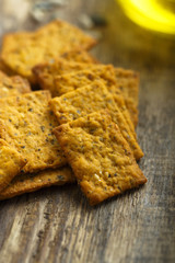 Homemade pumpkin crackers