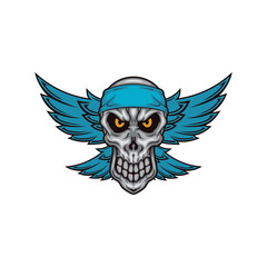 Skull and Wings design
