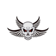 Skull and Wings design