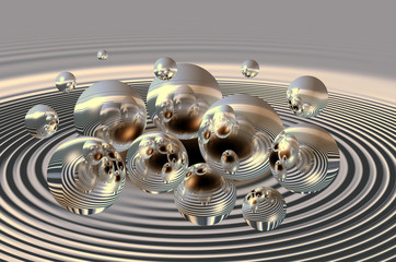 3d spheres modern graphic background