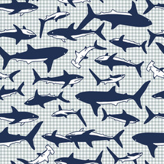 サメのイラスト柄,