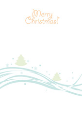 Fototapeta na wymiar Christmas. Abstract vector vertical illustration. Winter landscape background.
