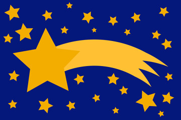 Estrella de navidad dorada. 