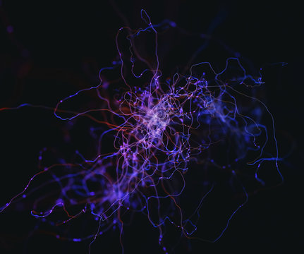 Abstract neurons, illustration