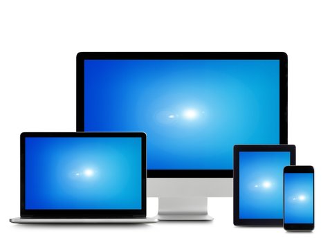 Blue screens on digital devices