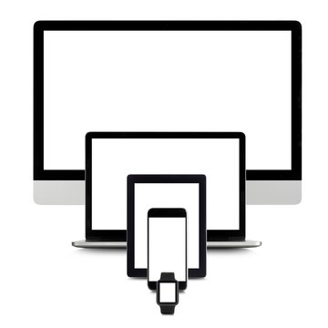 Blank digital device screens