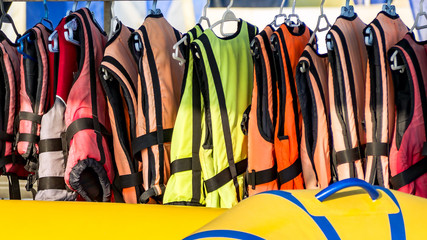 Colorful water life vest