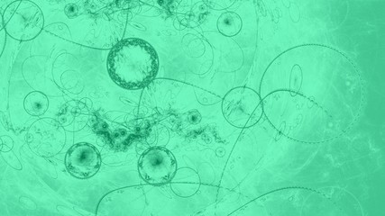 Amorphe Ringe und Formen - Monochromer Hintergrund - Mintgrün