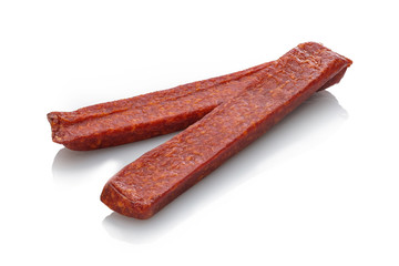 Landjäger Wurst weiss isoliert