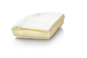 Ziegen Camembert Käse weiß isoliert