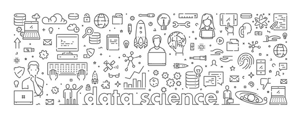 Vector line web concept for data science