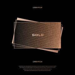 Gold Abstract Halftone Circle Frame Logo, vector illustration