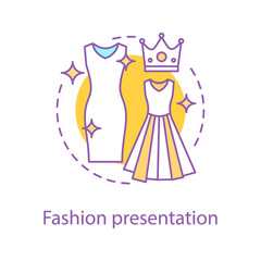 Fashion presentation concept icon