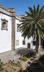 Naklejka premium Views of the Patio de los Naranjos, Courtyard of the orange trees, in the Cathedral of Santa Ana, in Las Palmas, Canary Islands, Spain, on February 17, 2017