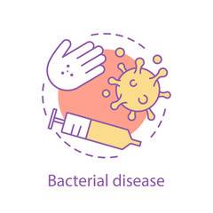 Bacterial disease concept icon