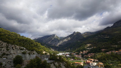 Naklejka premium village in the alps