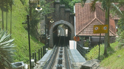 Signal Hill or Bukit Bendera in Penang. Their venicular train is the steepest in the world