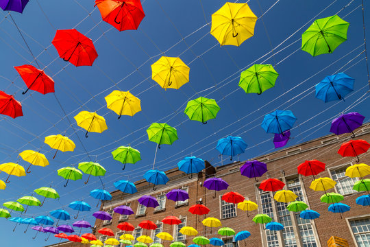 Umbrella Movement Art In Exeter, Great Britain