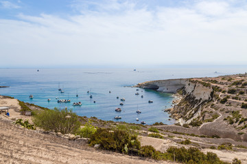Delimara, Malta. The picturesque bay Il-Ħofra l-Kbira