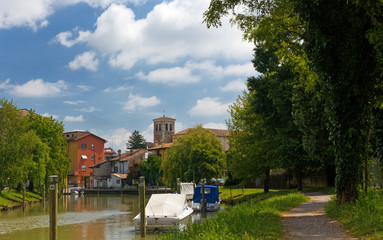 Ausa river in Cervignano del Friuli, Italy