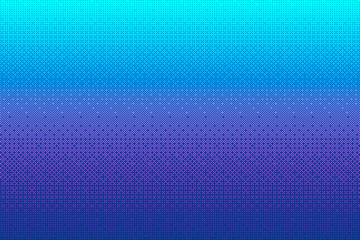 Pixel pattern background in blue, pink, purple color. Cyan 8 bit video game vector illustration. Abstract halftone texture . Retro arcade game - obrazy, fototapety, plakaty