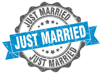 Fototapeta premium just married stamp. sign. seal