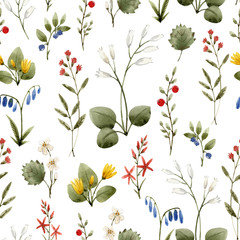 Watercolor floral pattern