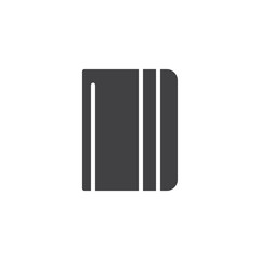 Notebook vector icon. filled flat sign for mobile concept and web design. Diary simple solid icon. Symbol, logo illustration. Pixel perfect vector graphics