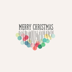Christmas card with elegant branches of snowy berries isolated on white background