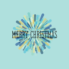 Christmas card with elegant branches of snowy berries isolated on white background