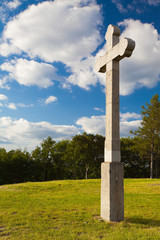 Church on the top of Makova hora near Smolotely village, Czech Republic.