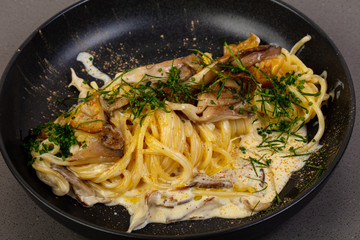 Pasta with wild mushrooms