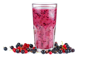 Glass of currants smoothie