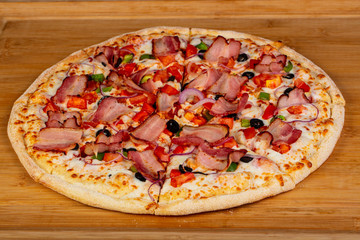 Pizza with bacon
