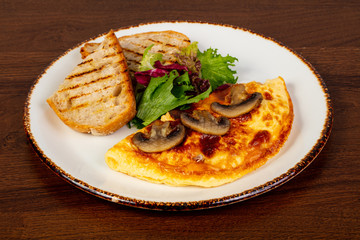 Omelet with mushrooms