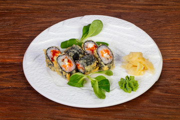 Tempura roll with eel