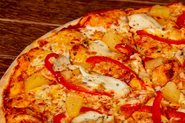 Pizza with chicken breast