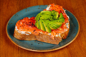 Bruschetta with salmon
