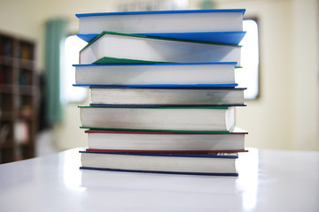 The books in the library. The trend of education.