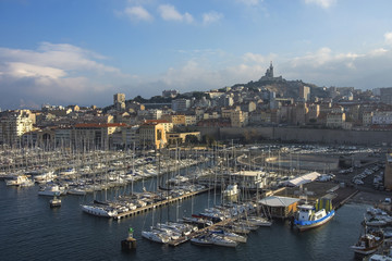 beautiful panoramic view of the city of Marseille, France