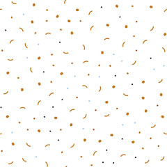 Light Multicolor vector seamless backdrop with dots and lines.