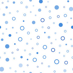 Light BLUE vector seamless layout with circle shapes.