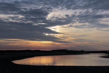 lever du soleil, ou coucher