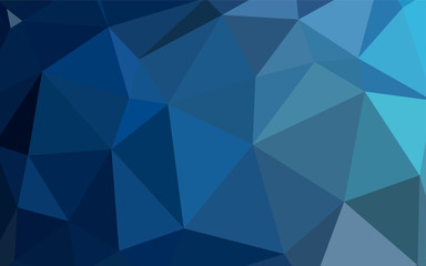 Obraz premium Dark BLUE vector low poly texture.