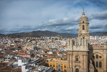 Fototapeta na wymiar Aerial view of Malaga, Andalusia, Spain