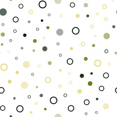 Light Green, Yellow vector seamless cover with spots.