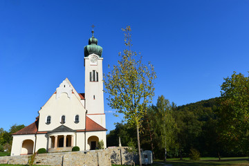 Katholische Marienkirche im Staatsbad Brückenau Bayern 