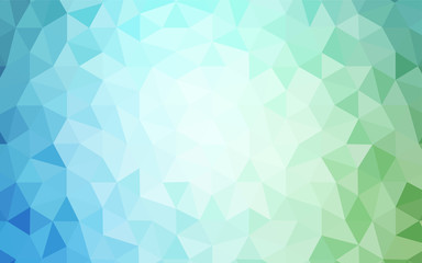 Light Blue, Green vector shining triangular layout.