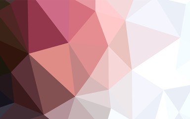 Light Pink, Blue vector shining triangular cover.